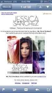 Jessica Sanchez Album Cover