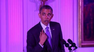 President Obama Explains Lipstick on Collar
