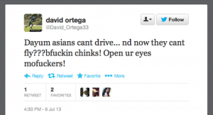 Asiana racist tweet