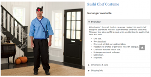 Pottery Barn Sushi Chef