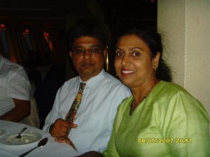 Divyendu Sinha and his wife Alka