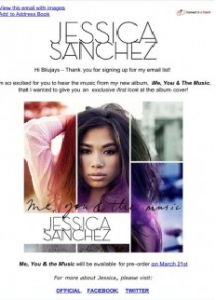 Jessica Sanchez Debut Album Cover