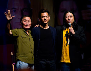 John Cho with George Takei and Garrett Wang