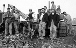 George Hirahara, second from left, with Yakima Valley farmers 