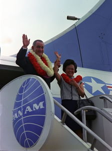 Mink, Patsy with Lyndon Johnson