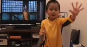 Bruce Lee inspired kid