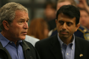 Bobby Jindal with President George W Bush in 2008