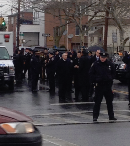 Services for Detective Liu--William (Bill) Bratton arrives for the wake on Saturday.