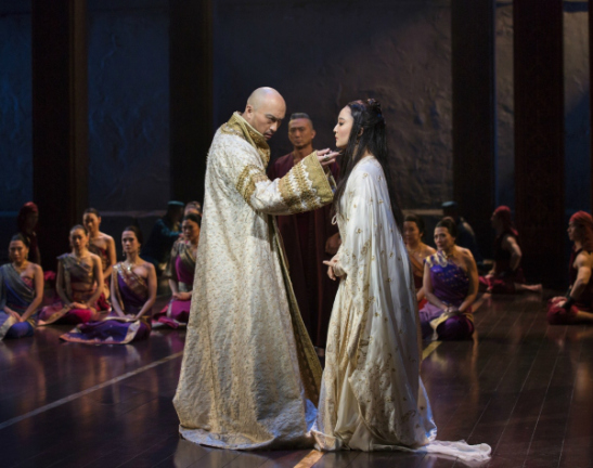 Ken Watanabe, Paul Nakauchi, Ashley Park and company. Photo by Paul Kolnik
