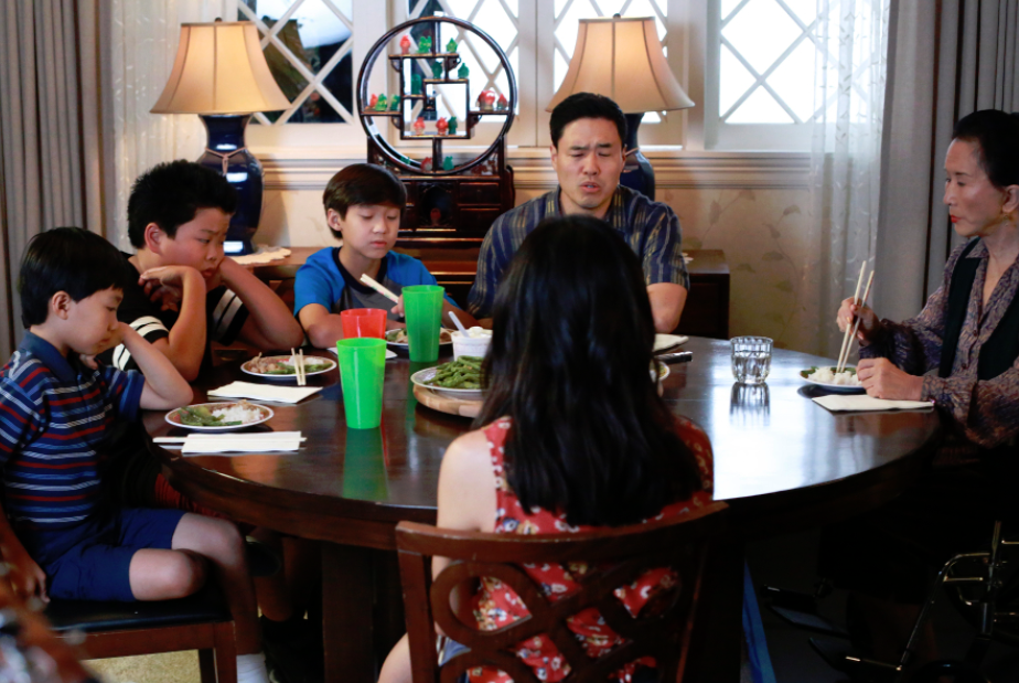 The Huangs at dinner