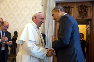 Pope Francis with President Obama