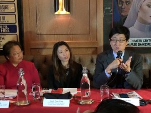 L to R: Daphne Kwok, VP, Multicultural Leadership AAPI Audience of AARP, Sandy Poon-Wing, Vice-President, Morgan Stanley Wealth Management and Howard Shih, Director of Research and Policy, Asian American Federation