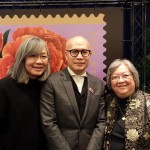 L to R : June Jee, artist Kam Mak and Virginia Ng at ceremony in Queens for the new Year of the Monkey Lunar New Year stamp. Photo credit: June Jee