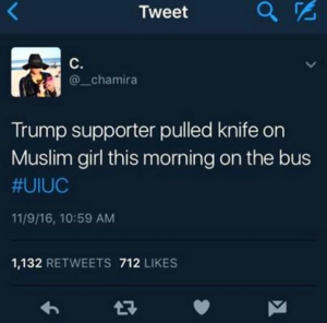 Trump hate incidents